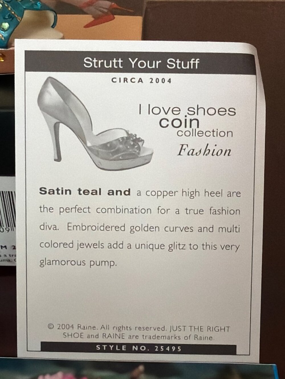 2004 Just the Right Shoe by Raine “Strutt Your Stuff” Love Shoe Coins Pre-owned - Picture 11 of 13